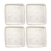 Bonna China Grano 6.25" x 5.75"  Square Decorated Porcelain Plate (Set of 4)